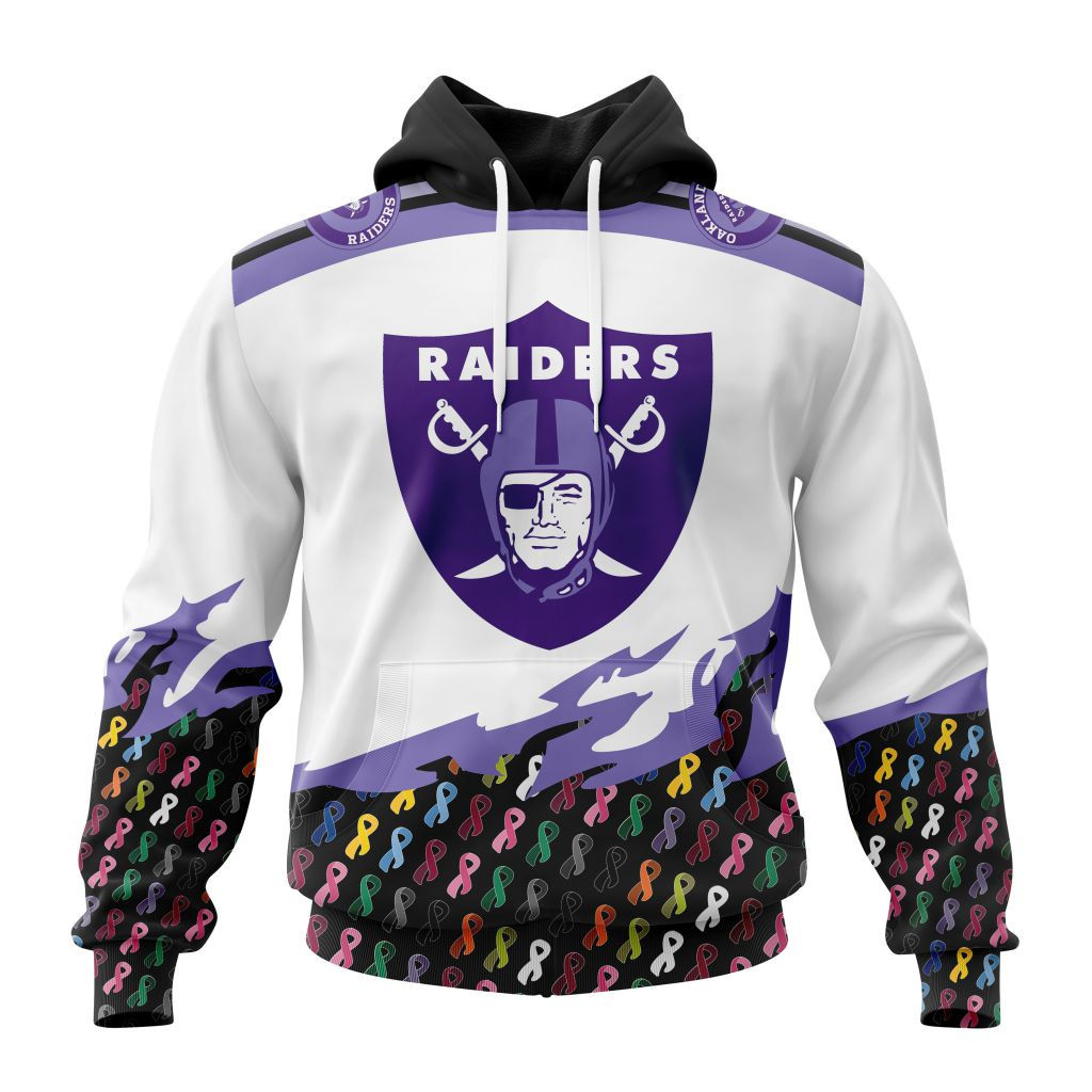 Nfl Las Vegas Raiders Specialized Kits In October We Stand Together We Can Beat Cancer Hoodie Zip Hoodie TR559