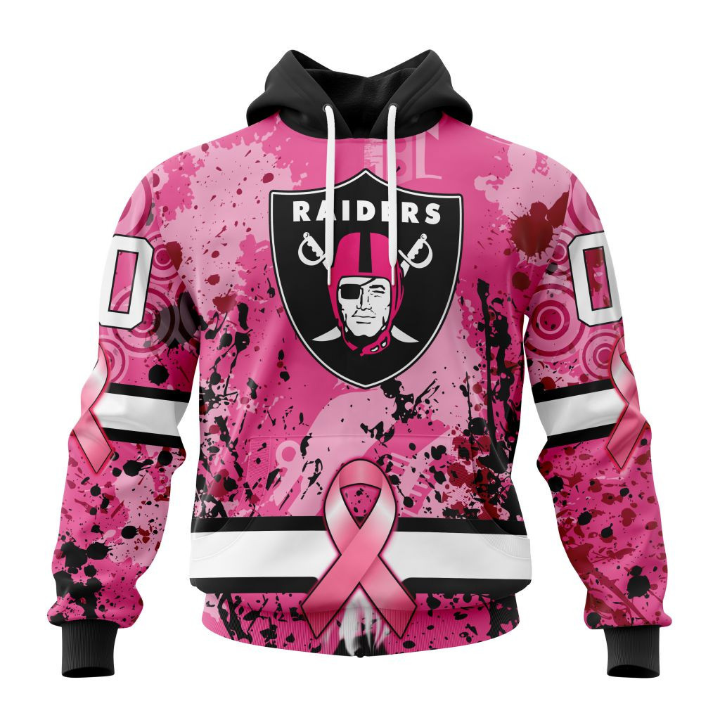 Nfl Las Vegas Raiders Specialized Specialized Design I Pink I Can In October We Wear Pink Breast Cancer Hoodie Zip Hoodie TR783