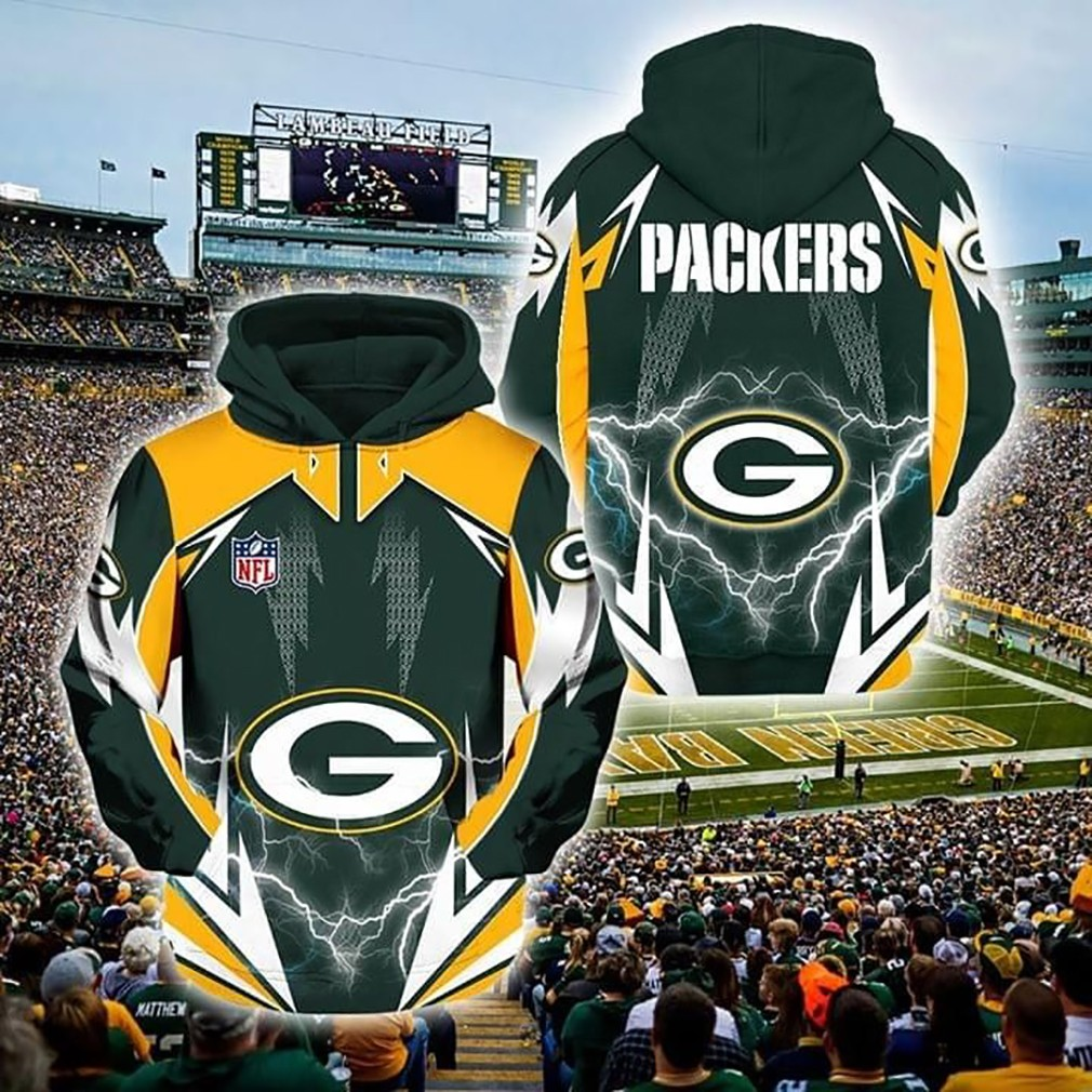 NFL League Green Bay Packers Lightning 3D Printed Hoodie V54
