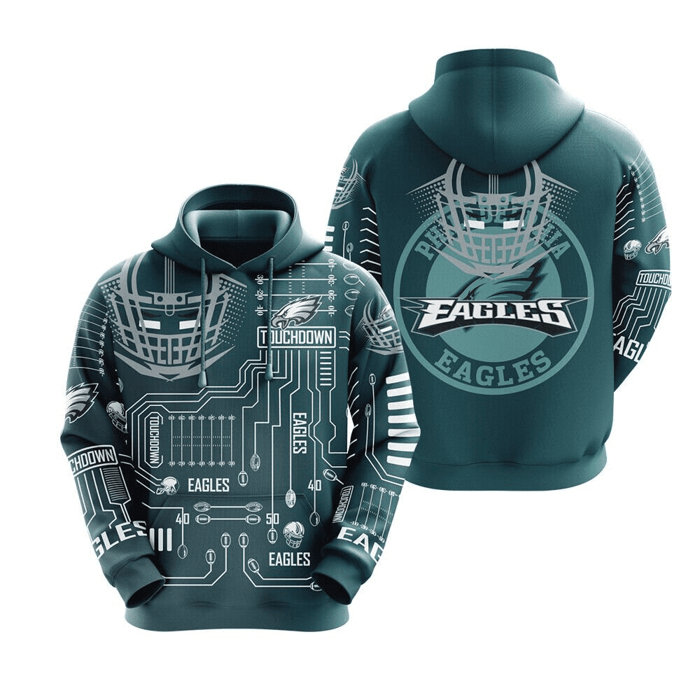 NFL League Philadelphia Eagles 3D Printed Hoodie V161