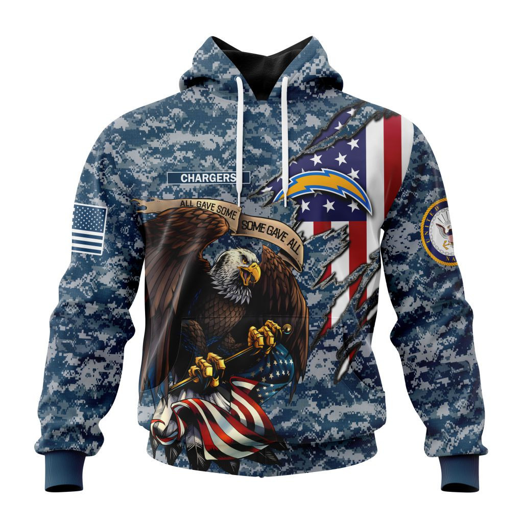 Nfl Los Angeles Chargers  Honor Us Navy Veterans St2201 Hoodie Zip Hoodie TR337