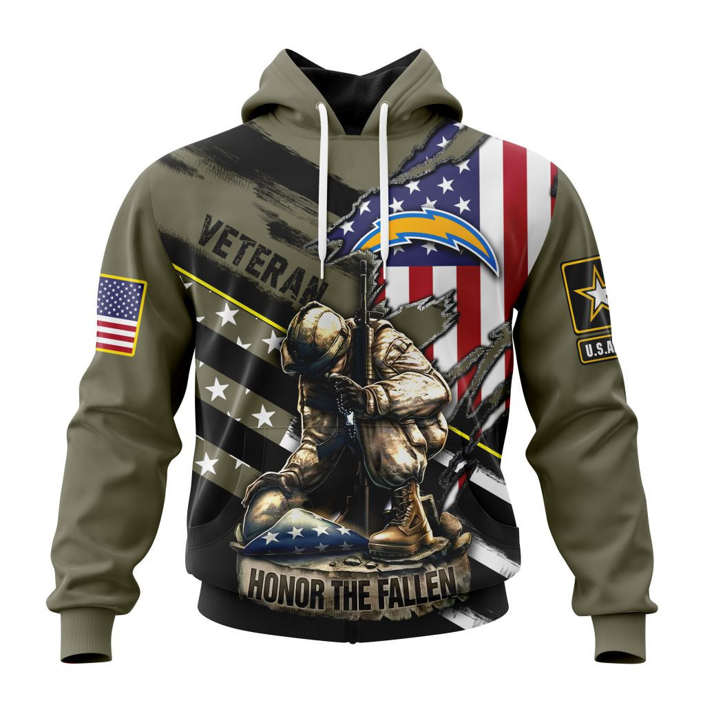 Nfl Los Angeles Chargers  Honor Veterans And Their Families St2202 Hoodie Zip Hoodie TR369