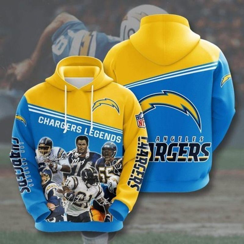 NFL Los Angeles Chargers Legends 3D Hoodie, Zip Hoodie, Sweatshirt TR3518