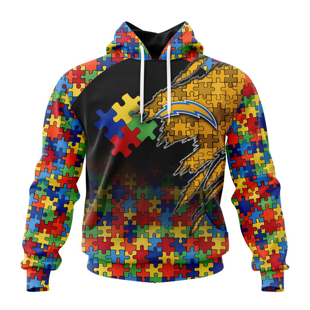 Nfl Los Angeles Chargers Special Autism Awareness Design St2202 Hoodie Zip Hoodie PH130