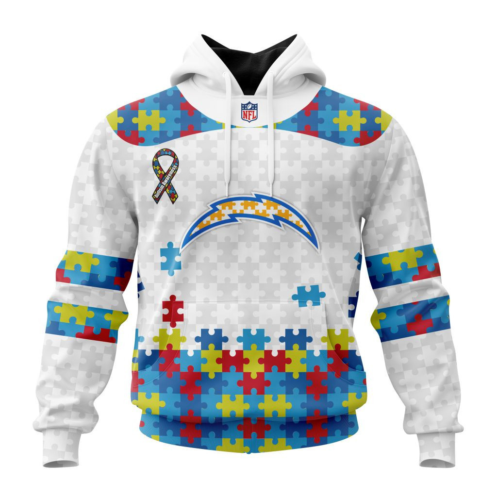 Nfl Los Angeles Chargers Special Autism Awareness Design St2304 Hoodie Zip Hoodie TR48