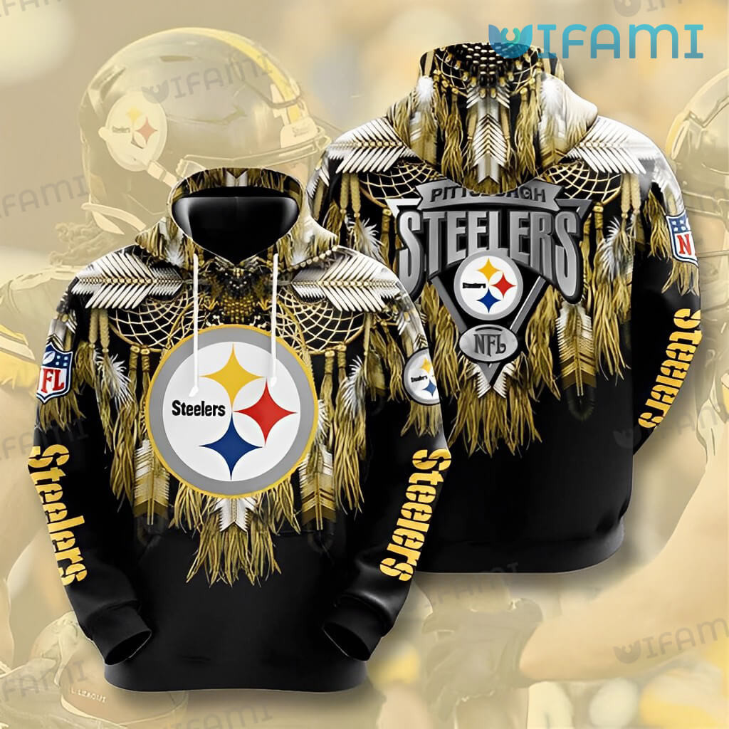 NFL Pittsburgh Steelers Native American Logo 3D Hoodie For Fans