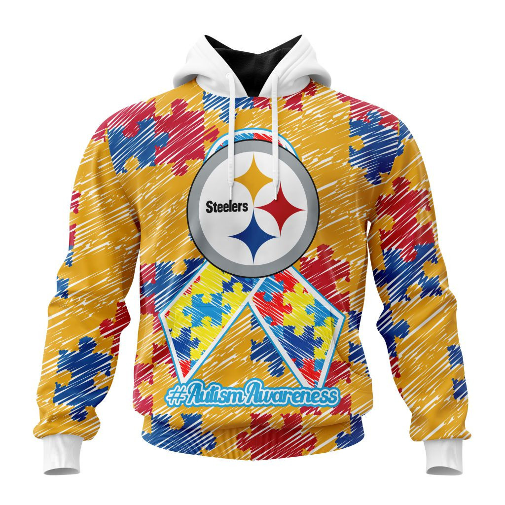 Nfl Pittsburgh Steelers Special Autism Awareness Design St2201 Hoodie Zip Hoodie TR70
