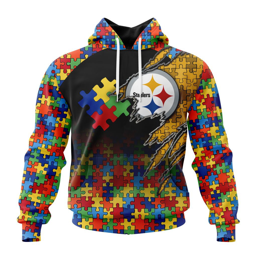 Nfl Pittsburgh Steelers Special Autism Awareness Design St2202 Hoodie Zip Hoodie PH122