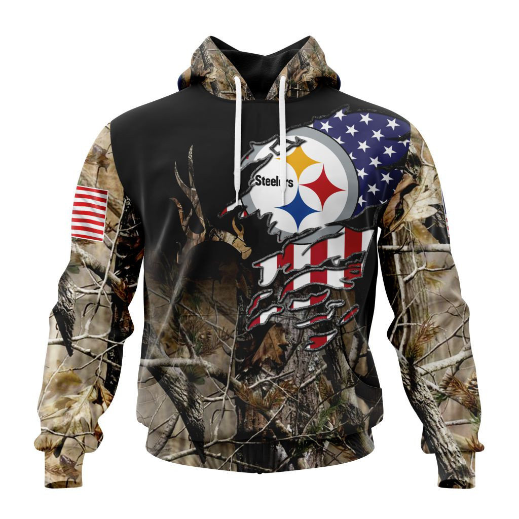Nfl Pittsburgh Steelers Special Camo Realtree Hunting St2201 Hoodie Zip Hoodie TR739