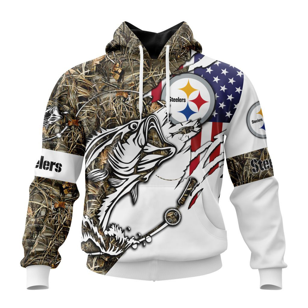 Nfl Pittsburgh Steelers Special Fishing With Flag Of The United States St2201 Hoodie Zip Hoodie TR579