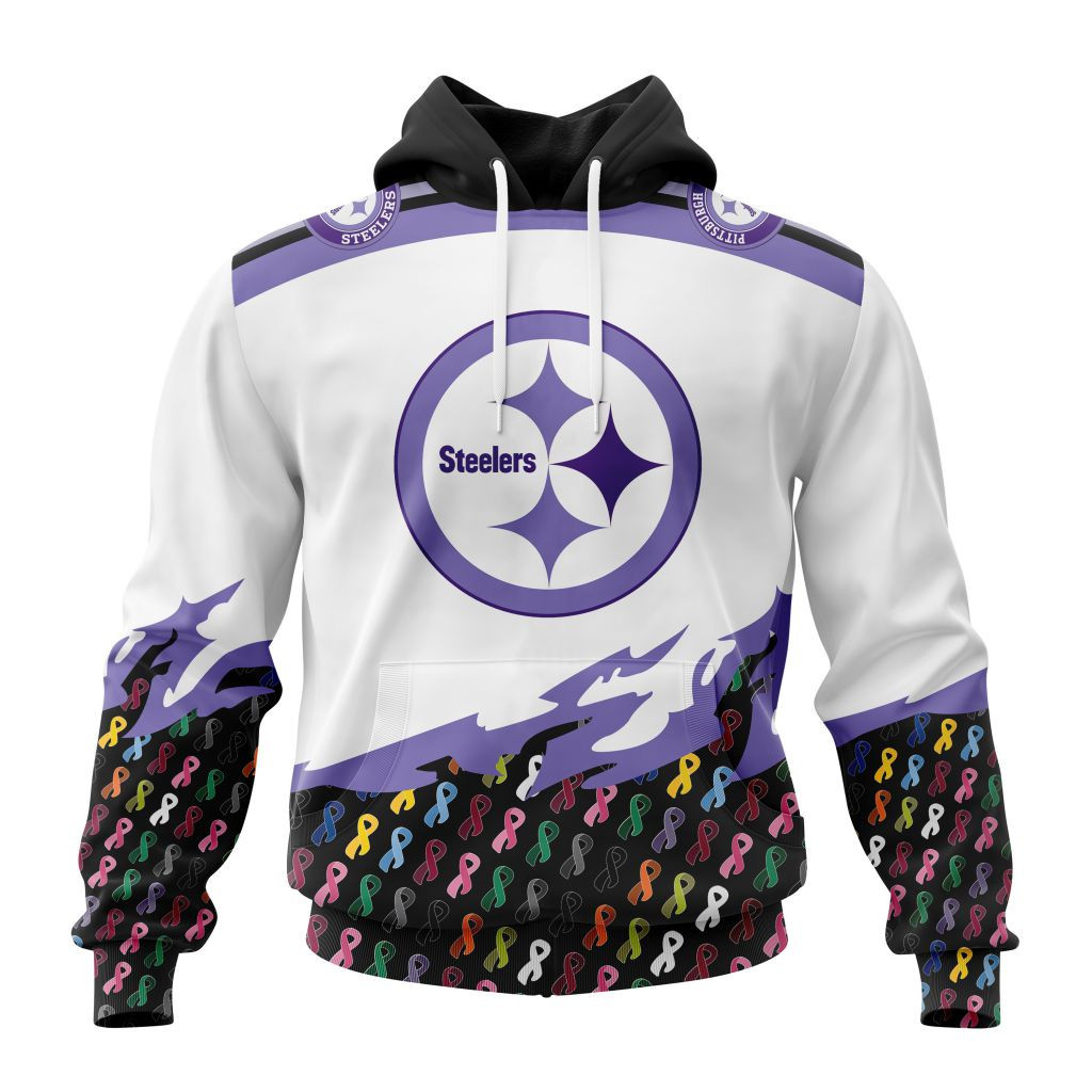 Nfl Pittsburgh Steelers Specialized Kits In October We Stand Together We Can Beat Cancer Hoodie Zip Hoodie TR551
