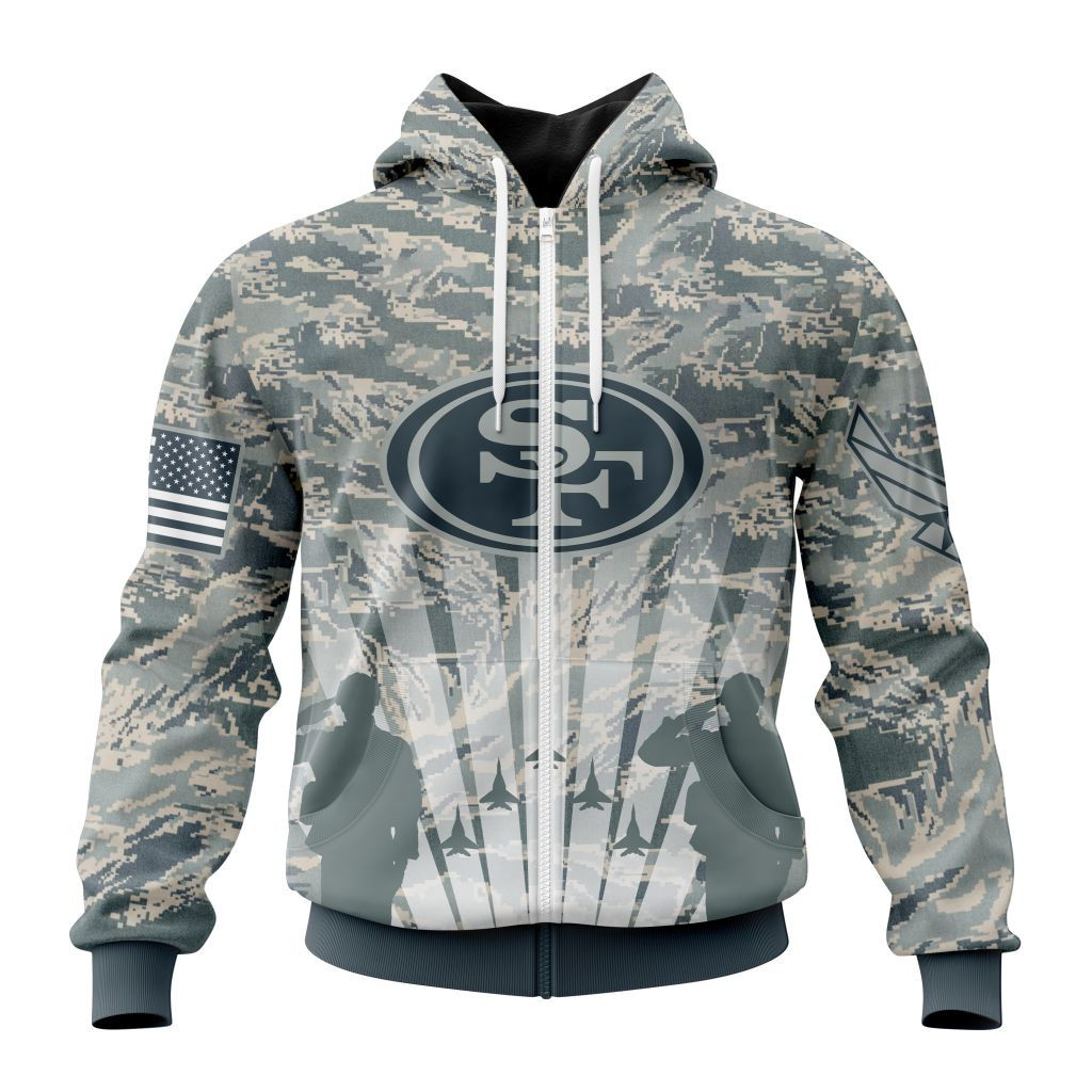 Nfl San Francisco 49Ers Honor Us Air Force Veterans St2201 Hoodie Zip Hoodie PH174