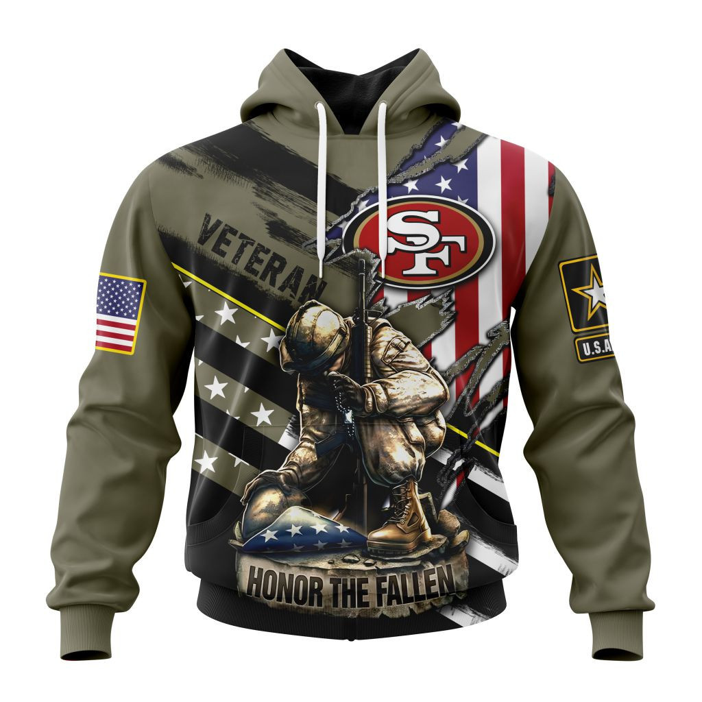 Nfl San Francisco 49Ers  Honor Veterans And Their Families St2202 Hoodie Zip Hoodie TR358