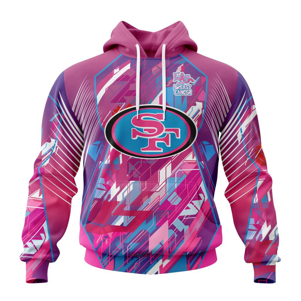 Nfl San Francisco 49Ers Specialized Design I Pink I Can Fearless Again Breast Cancer Hoodie Zip Hoodie TR710
