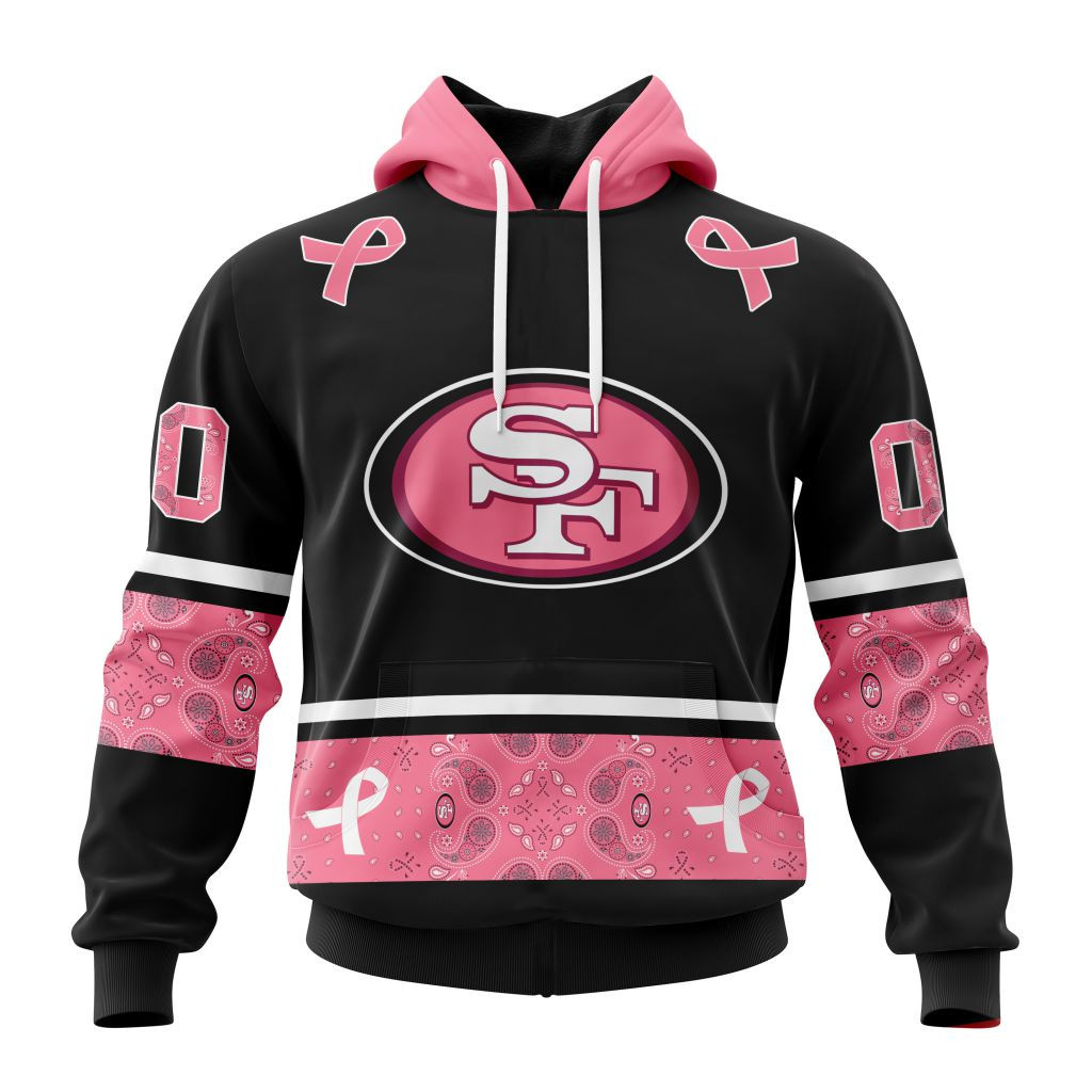 Nfl San Francisco 49Ers Specialized Design In Classic Style With Paisley In October We Wear Pink Breast Cancer Hoodie Zip Hoodie TR646