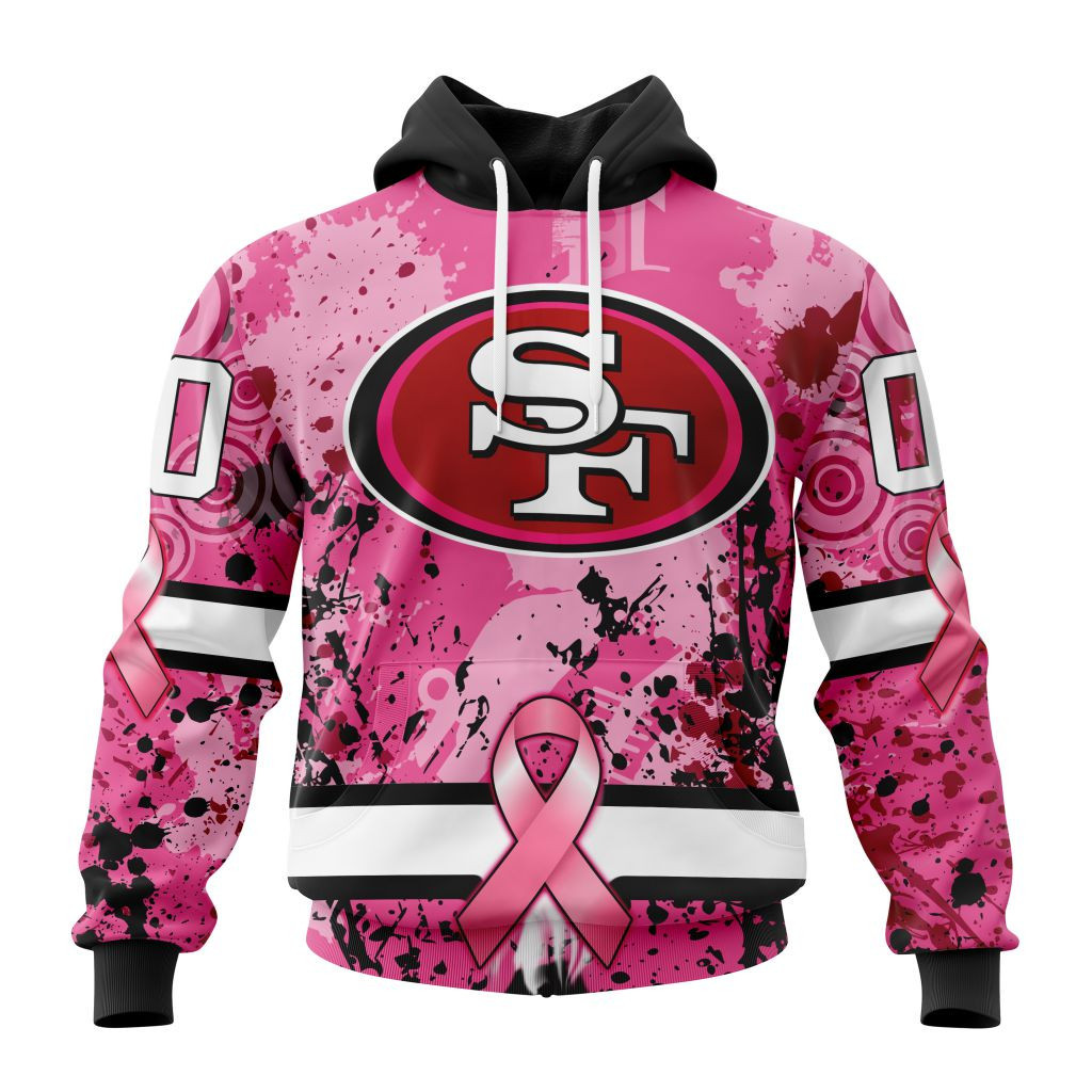 Nfl San Francisco 49Ers Specialized Specialized Design I Pink I Can In October We Wear Pink Breast Cancer Hoodie Zip Hoodie TR774
