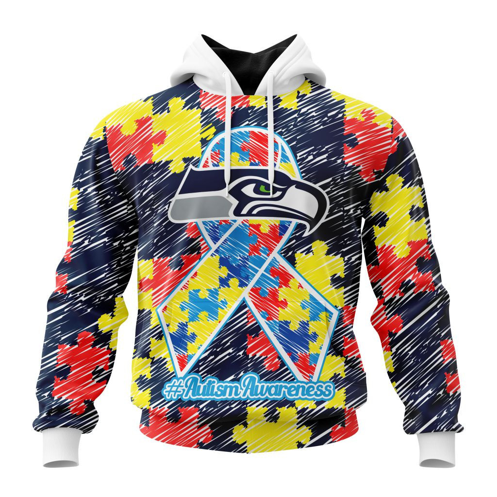 Nfl Seattle Seahawks Special Autism Awareness Design St2201 Hoodie Zip Hoodie TR68