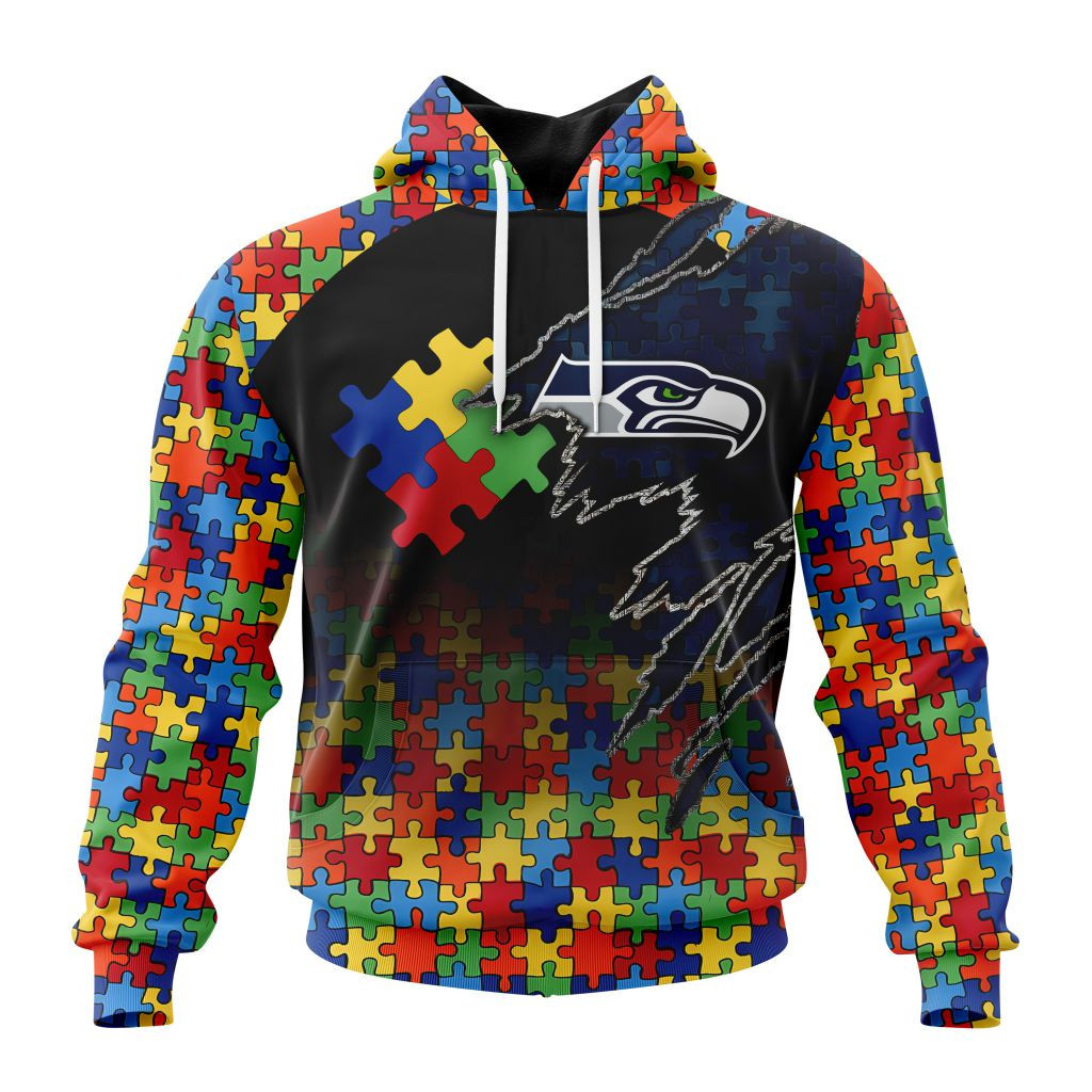 Nfl Seattle Seahawks Special Autism Awareness Design St2202 Hoodie Zip Hoodie PH120