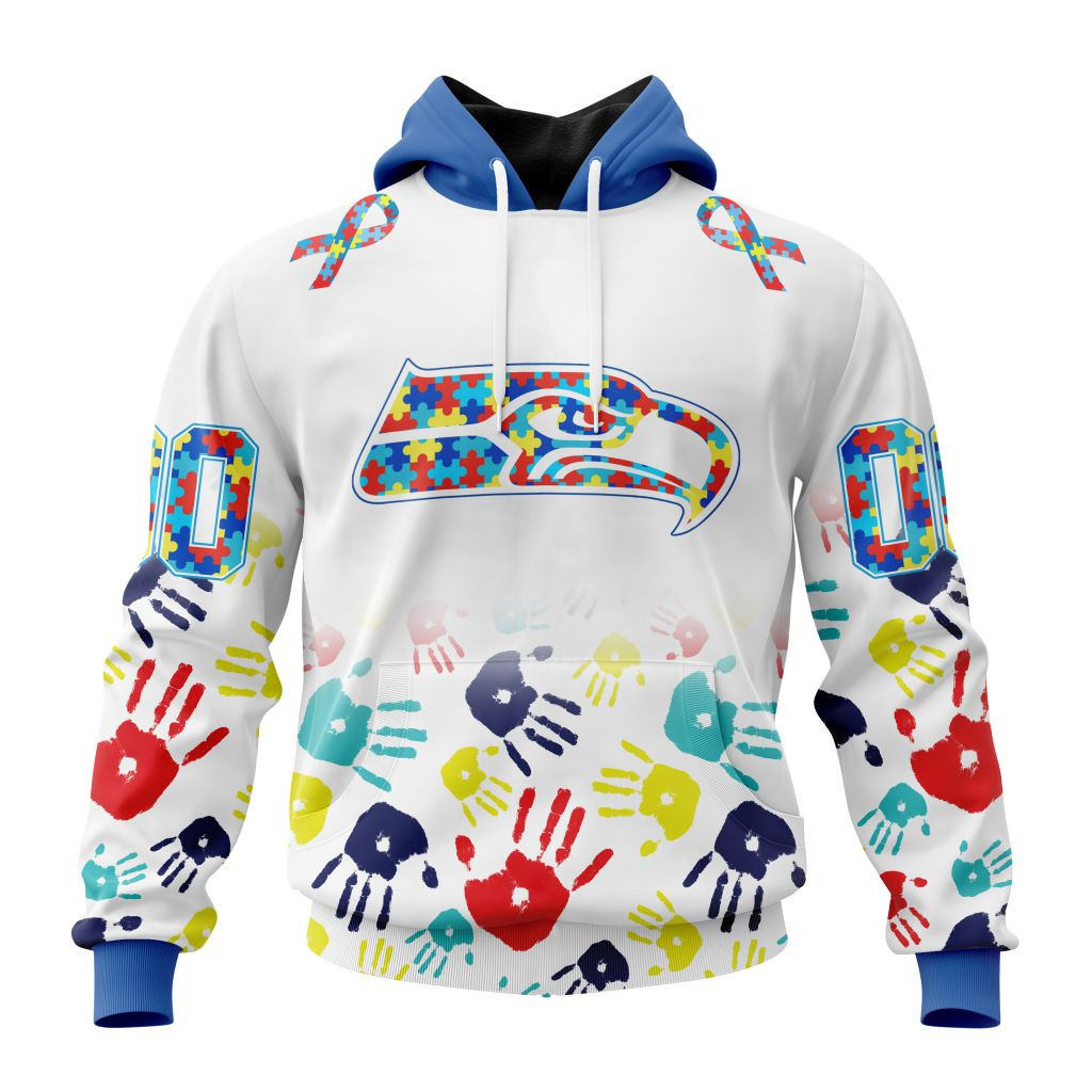 Nfl Seattle Seahawks Special Autism Awareness Design St2203 Hoodie Zip Hoodie TR94