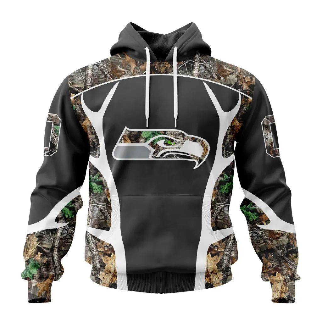 Nfl Seattle Seahawks Special Camo Hunting Design V2302 Hoodie Zip Hoodie TR04