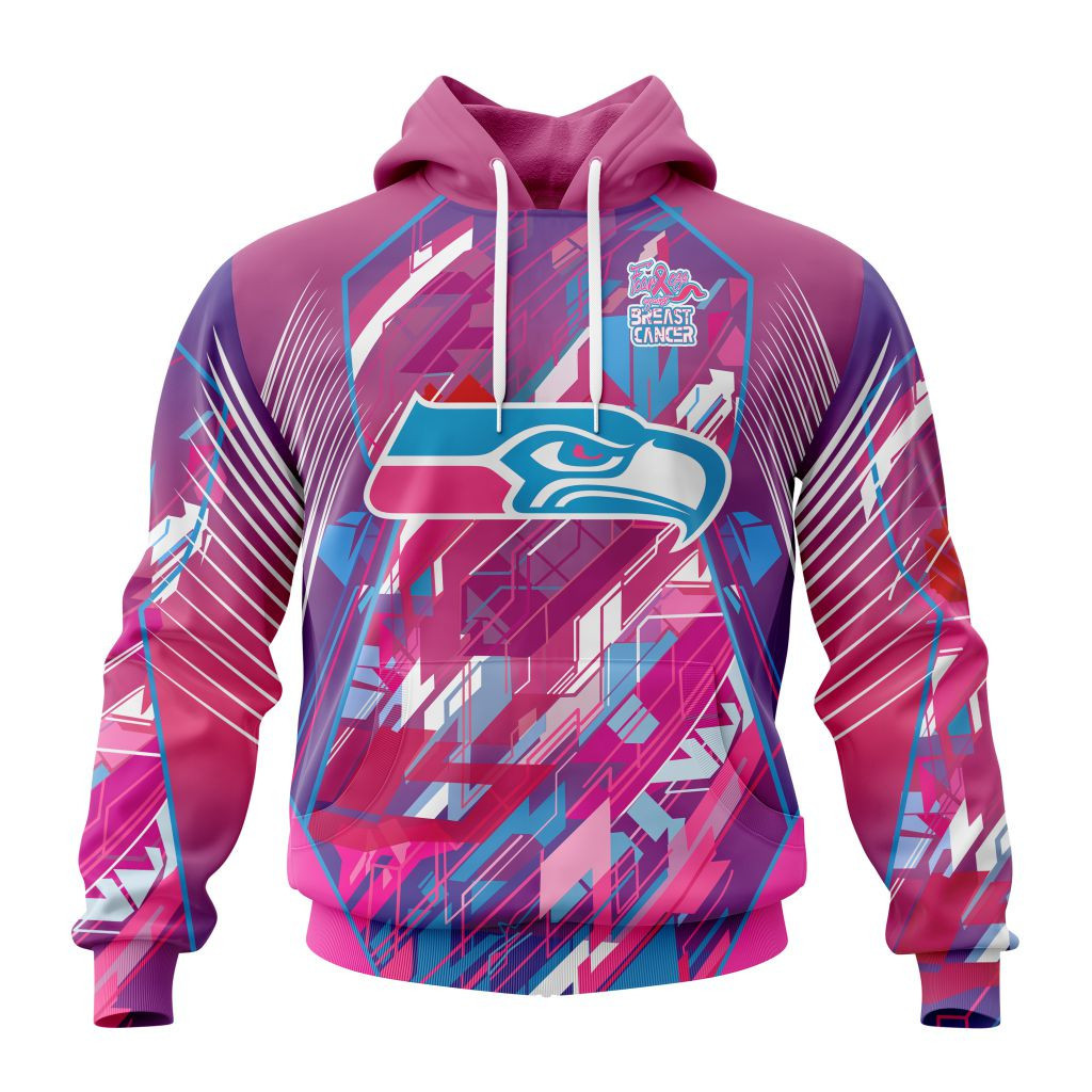 Nfl Seattle Seahawks Specialized Design I Pink I Can Fearless Again Breast Cancer Hoodie Zip Hoodie TR709