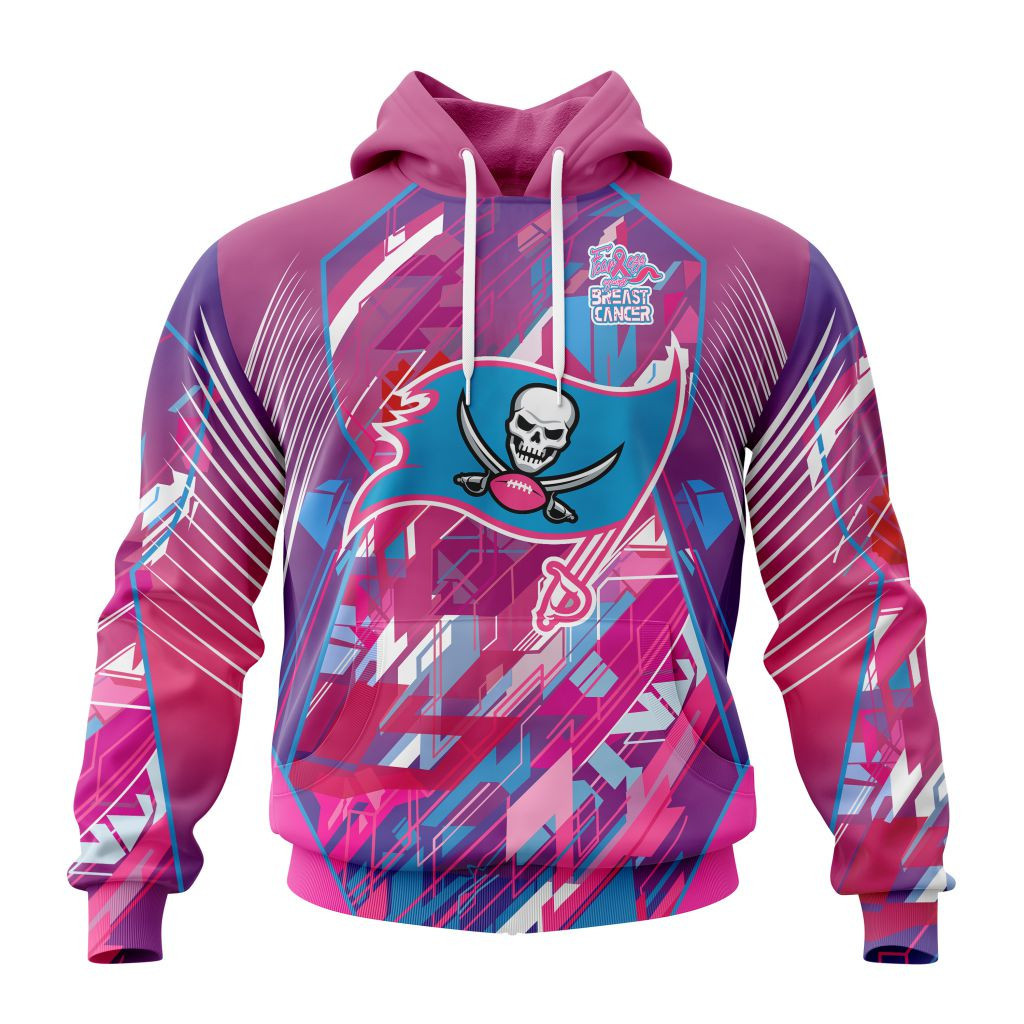Nfl Tampa Bay Buccaneers Specialized Design I Pink I Can Fearless Again Breast Cancer Hoodie Zip Hoodie TR708