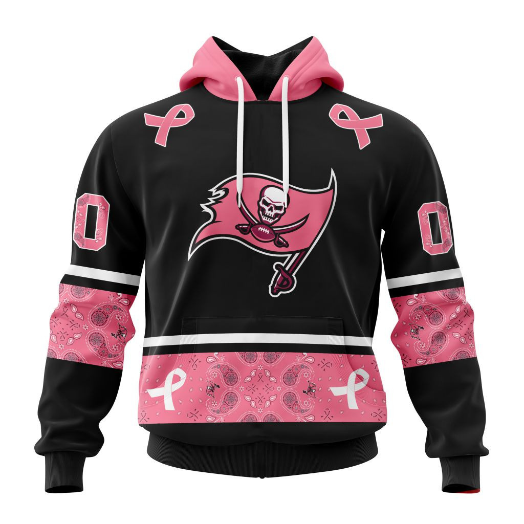 Nfl Tampa Bay Buccaneers Specialized Design In Classic Style With Paisley In October We Wear Pink Breast Cancer Hoodie Zip Hoodie TR644