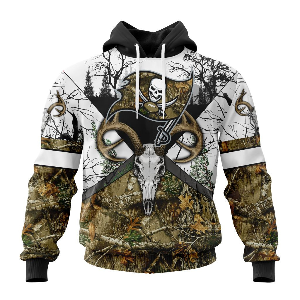 Nfl Tampa Bay Buccaneers Specialized Specialized Design Wih Deer Skull And Forest Pattern For Go Hunting Hoodie Zip Hoodie PH804