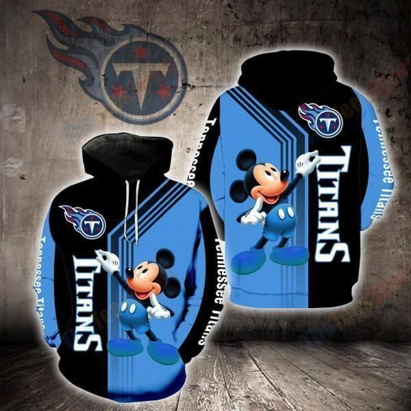 NFL Tennessee Titans Mickey Mouse 3D Hoodie, Zip Hoodie, Sweatshirt TR3376