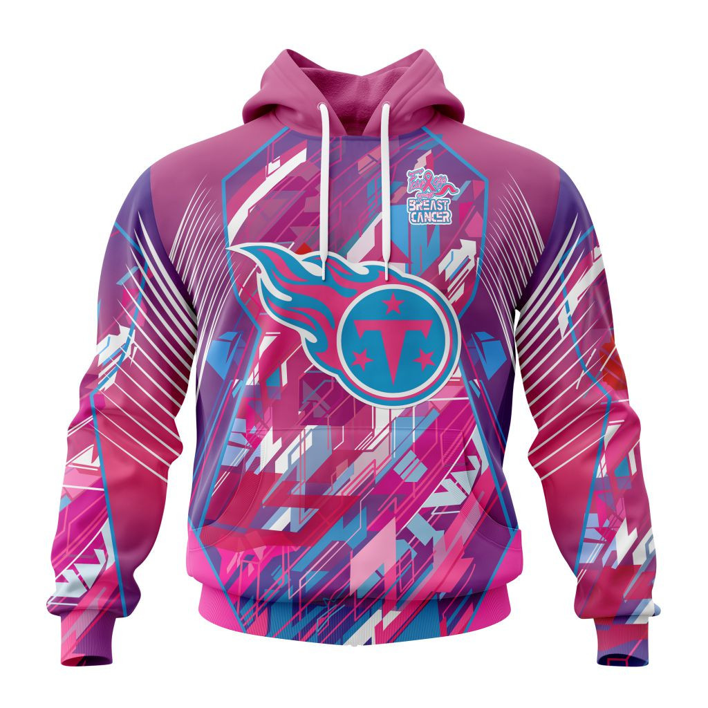 Nfl Tennessee Titans Specialized Design I Pink I Can Fearless Again Breast Cancer Hoodie Zip Hoodie TR707
