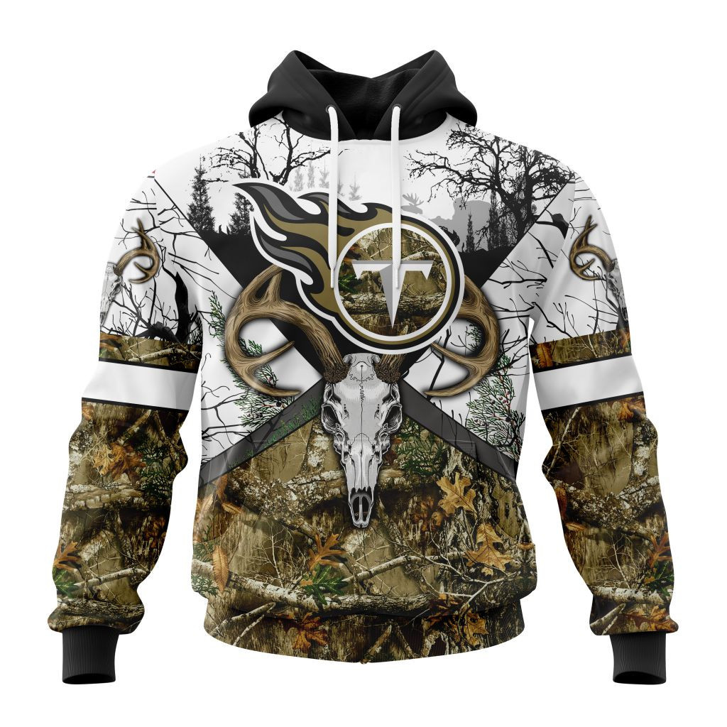 Nfl Tennessee Titans Specialized Specialized Design Wih Deer Skull And Forest Pattern For Go Hunting Hoodie Zip Hoodie PH803