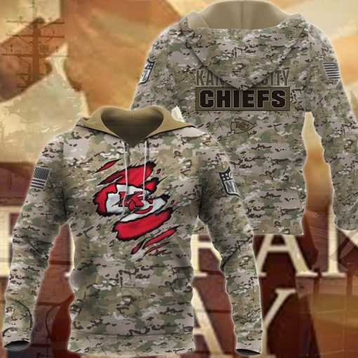 NFL16 Kansas City Chiefs Tshirt, Hoodie Camo Style