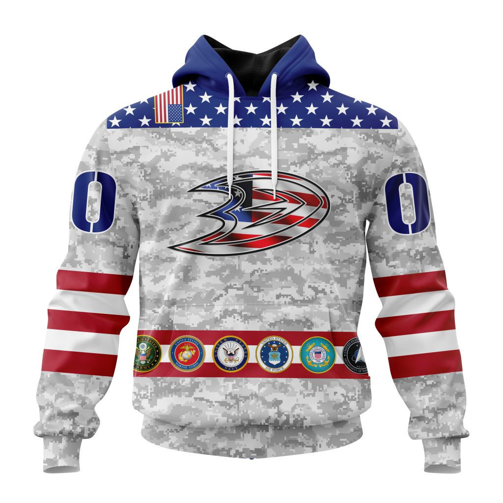 Nhl Anaheim Ducks Armed Forces Appreciation St2201 Hoodie Zip Hoodie TR2506