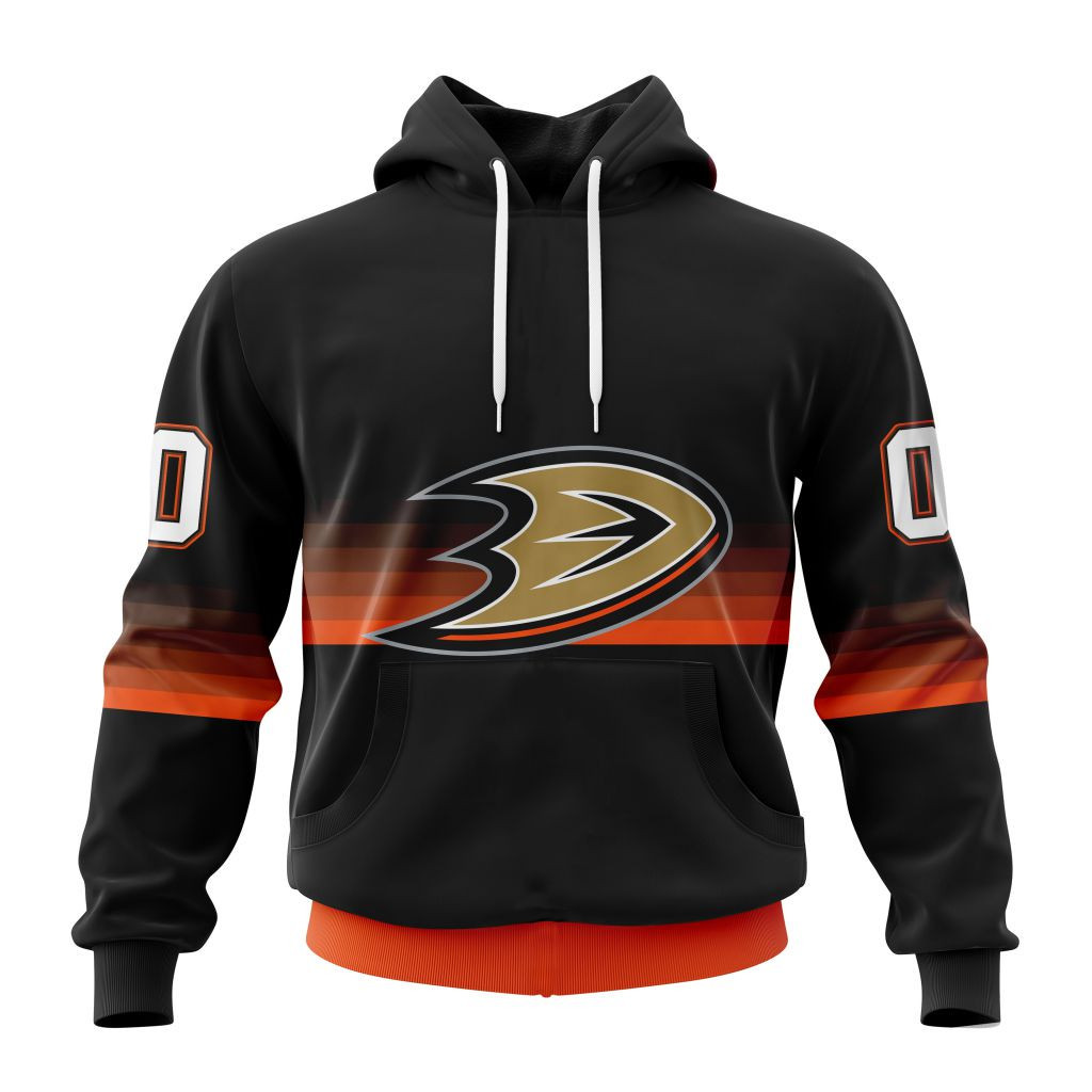 Nhl Anaheim Ducks Special Black And Gradient Design St2301 Hoodie Zip Hoodie PH1115