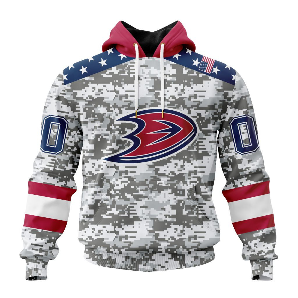 Nhl Anaheim Ducks Special Camo Design For Veterans Day St2301 Hoodie Zip Hoodie PH1500