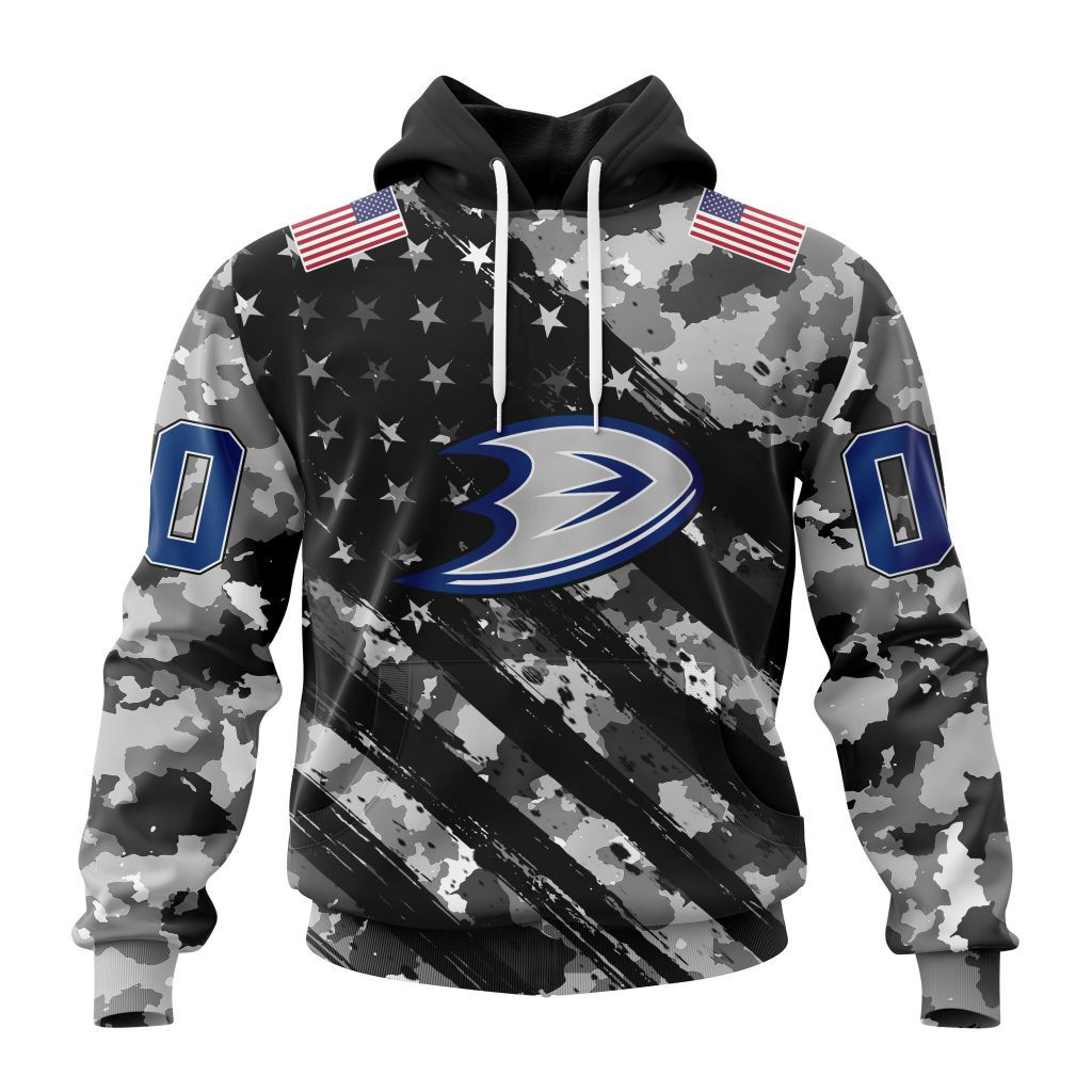 Nhl Anaheim Ducks Special Camo Military Design St2301 Hoodie Zip Hoodie PH1798