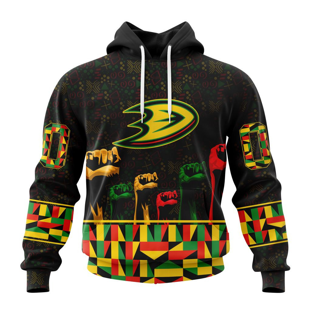Nhl Anaheim Ducks Special Design Celebrate Black History Month St2201 Hoodie Zip Hoodie TR2089