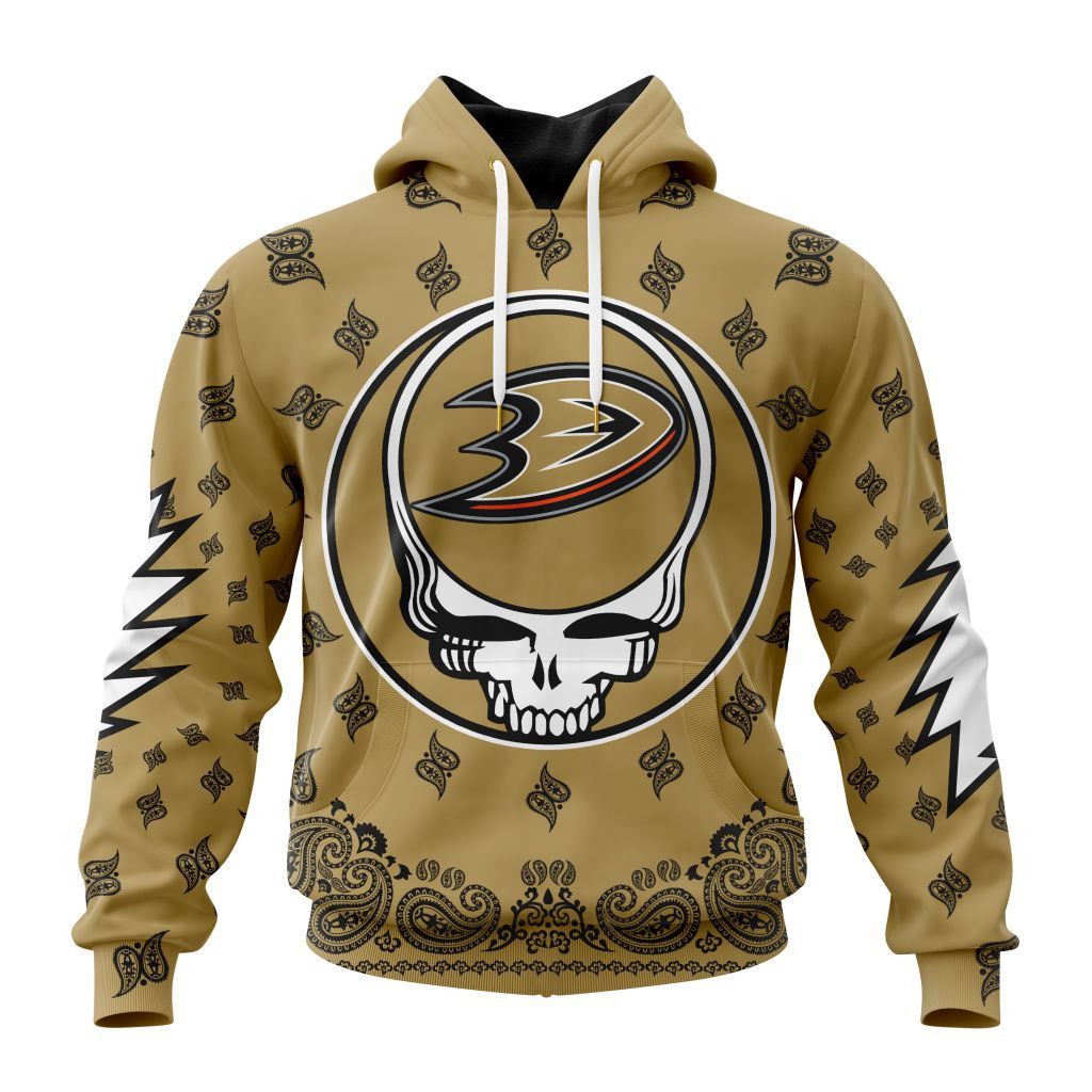 Nhl Anaheim Ducks Special Grateful Dead Design St2303 Hoodie Zip Hoodie PH1633