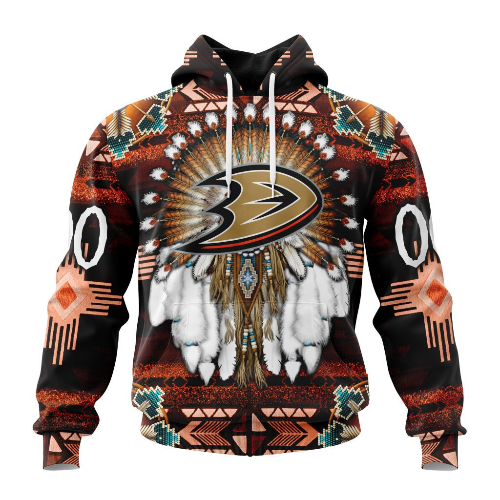 Nhl Anaheim Ducks Special Native Costume Design St2202 Hoodie Zip Hoodie TR2409