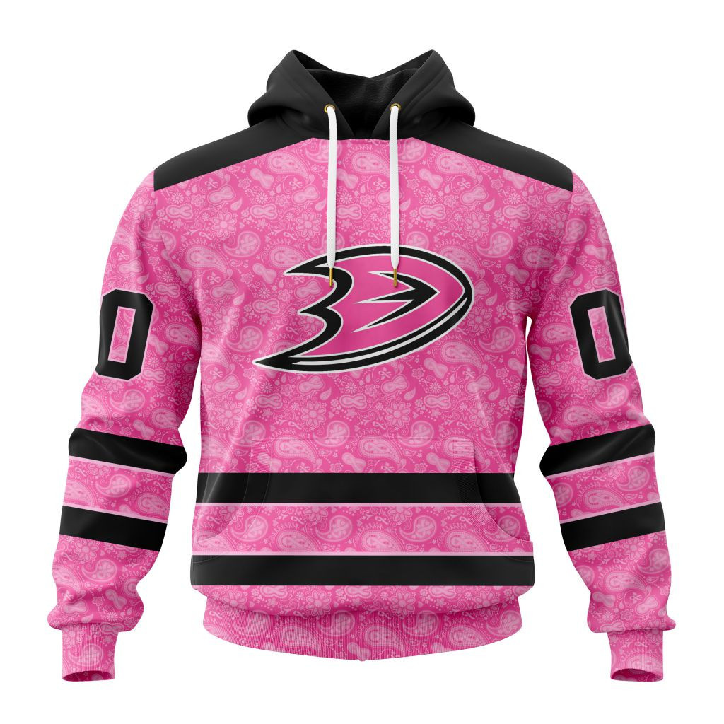 Nhl Anaheim Ducks Special Pink Fight Breast Cancer St2306 Hoodie Zip Hoodie PH1330