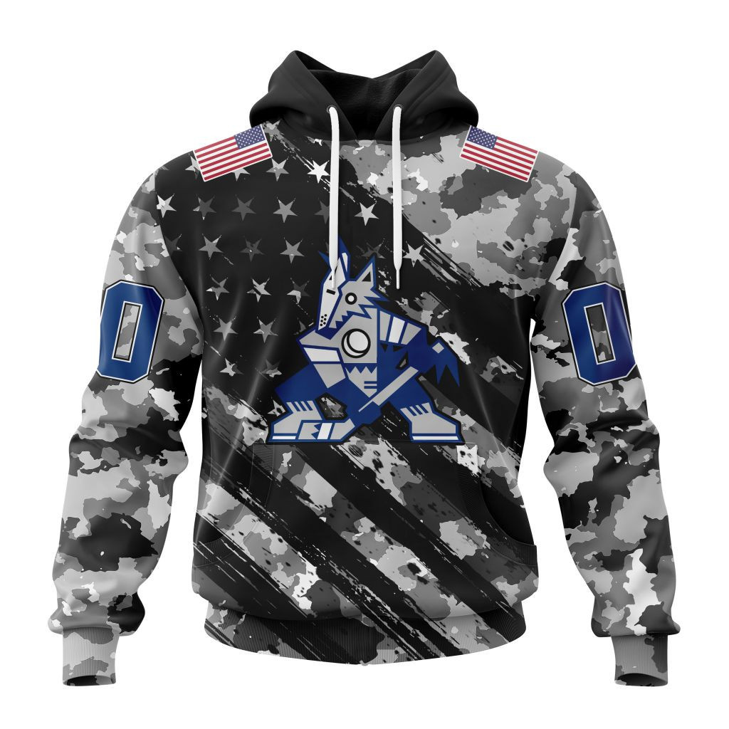 Nhl Arizona Coyotes Special Camo Military Design St2301 Hoodie Zip Hoodie PH1799