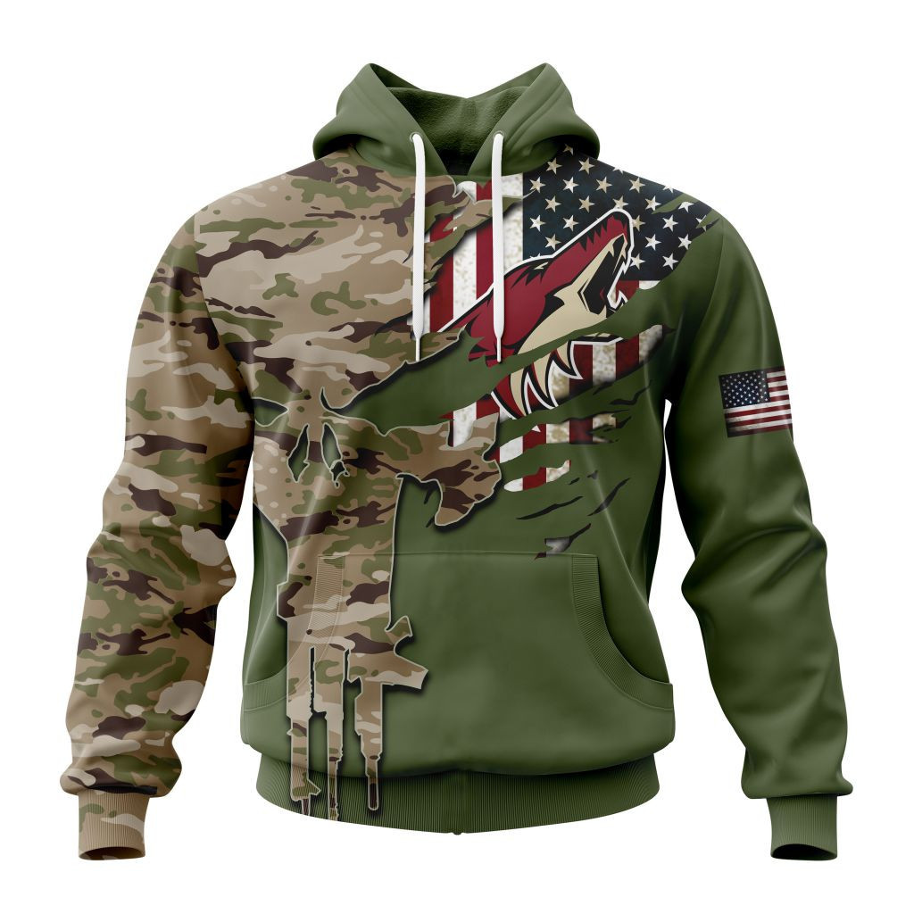 Nhl Arizona Coyotes Special Camo Skull Design St2303 Hoodie Zip Hoodie PH1410