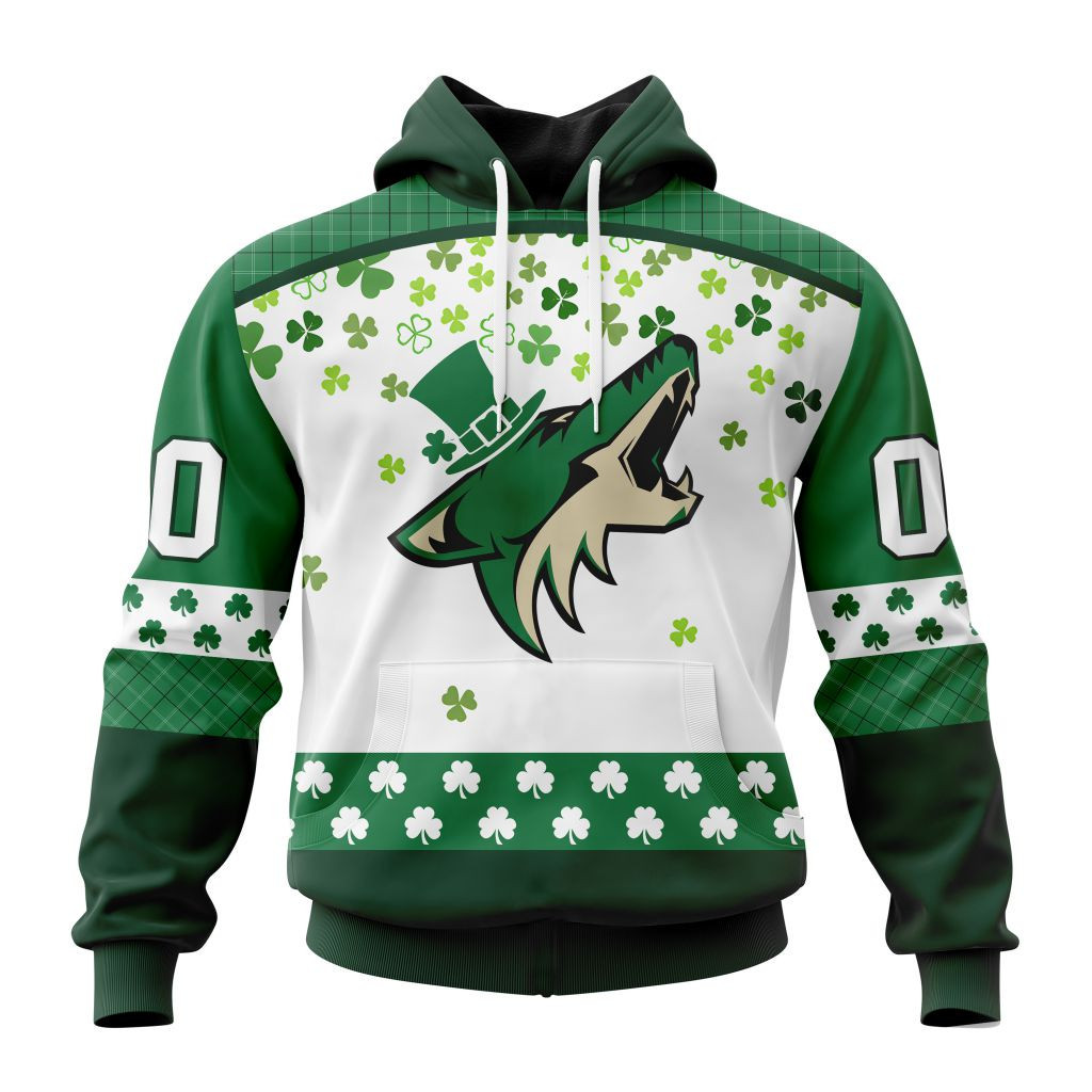 Nhl Arizona Coyotes Special Design For St Patrick Day St2401 Hoodie Zip Hoodie TR930