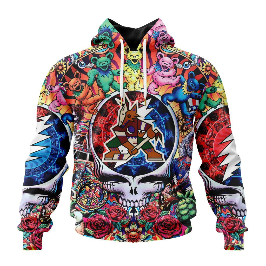 Nhl Arizona Coyotes Special Grateful Dead Design St2304 Hoodie Zip Hoodie PH1602