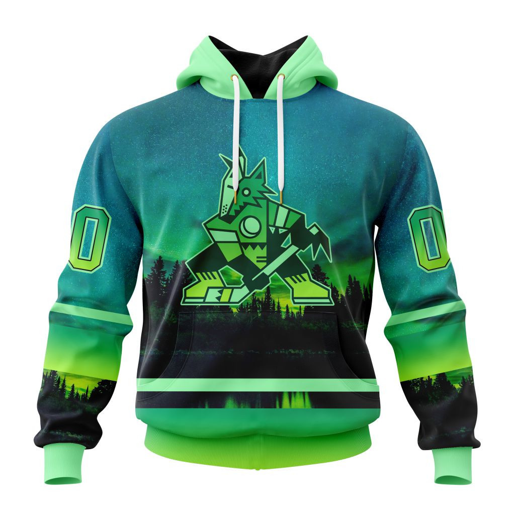 Nhl Arizona Coyotes Special Northern Lights Design St2302 Hoodie Zip Hoodie PH1080