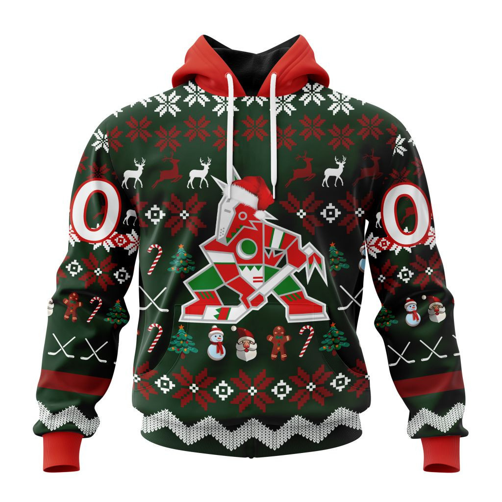 Nhl Arizona Coyotes Specialized Unisex Christmas Is Coming Hoodie Zip Hoodie TR2692
