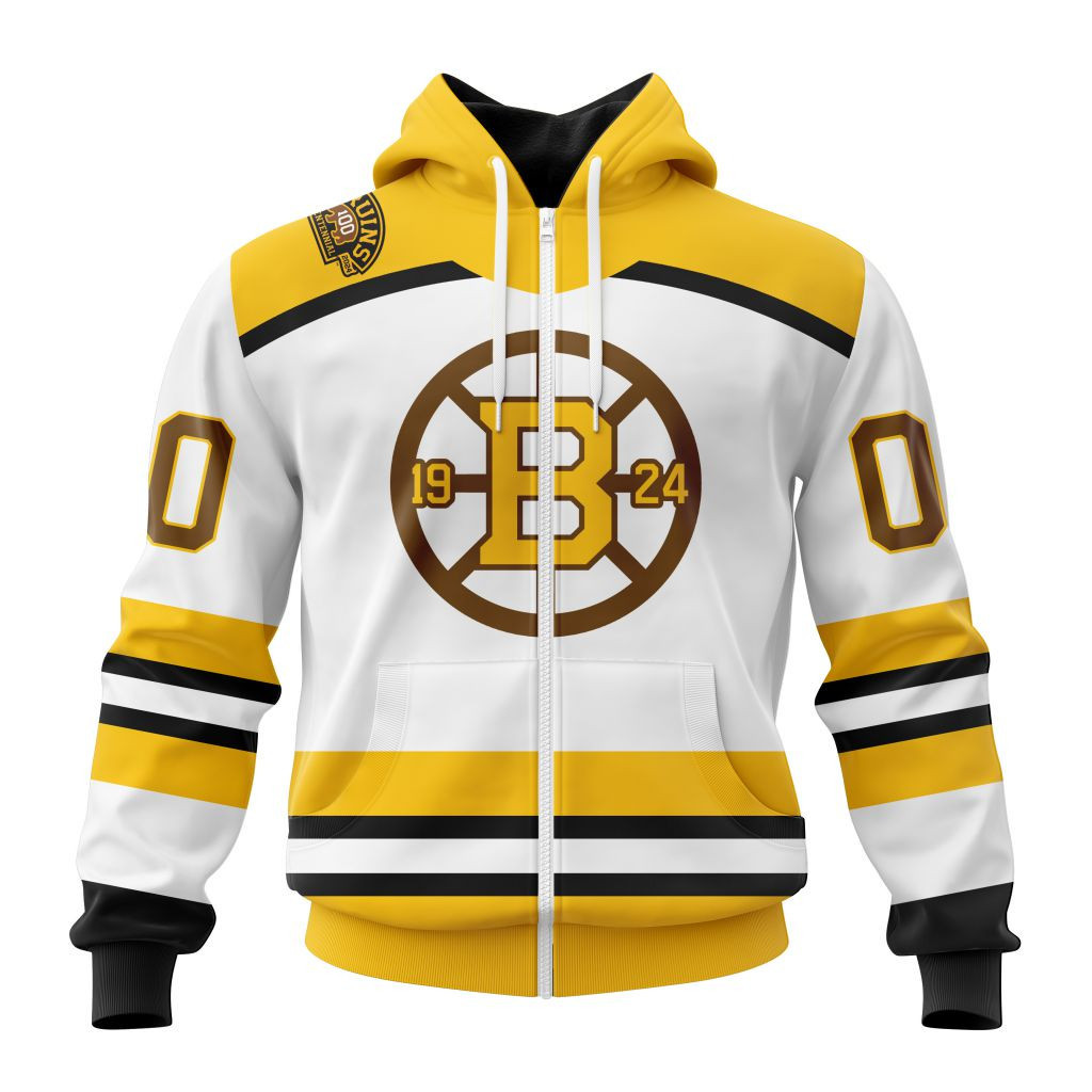 Nhl Boston Bruins 2023 2024 Centennial Third Kits Hoodie Zip Hoodie PH1502