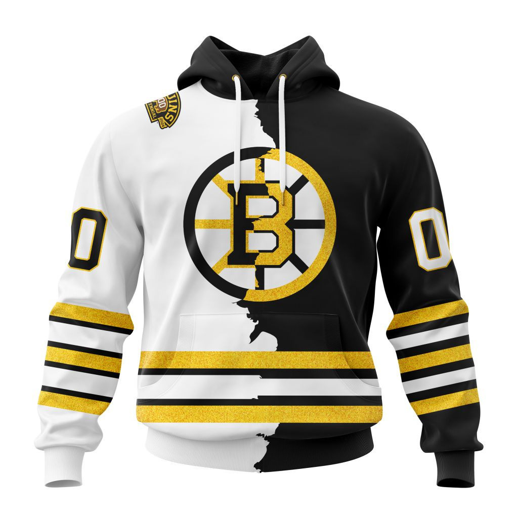 Nhl Boston Bruins Personalize 2023 Home Mix Away Kits Hoodie Zip Hoodie PH1224
