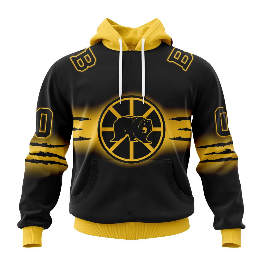 Nhl Boston Bruins Personalize Gradient Series Concept St2301 Hoodie Zip Hoodie PH1042