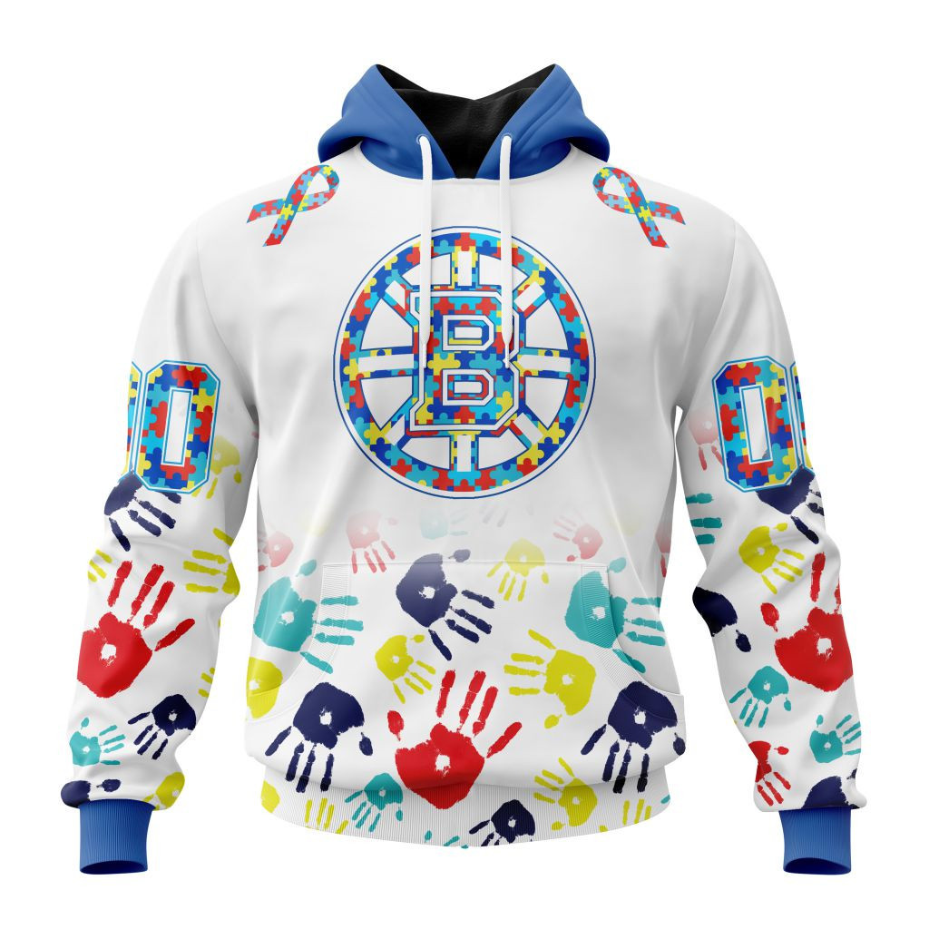 Nhl Boston Bruins Special Autism Awareness Design St2203 Hoodie Zip Hoodie TR2248